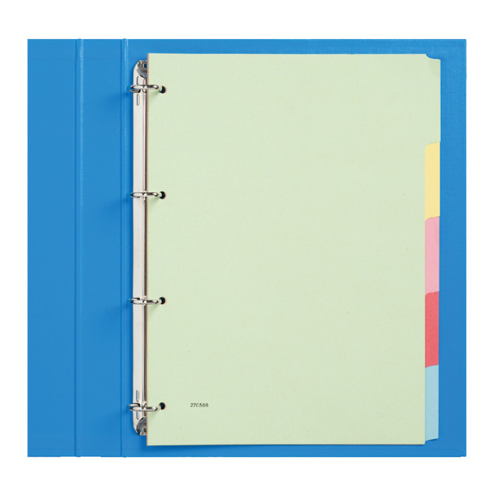 Tabbladen Qbasic 4-gaats karton 5-delig assorti karton