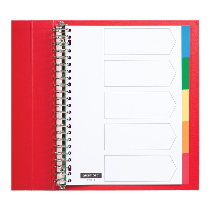 Tabbladen Quantore 23-gaats 5-delig assorti tabs PP