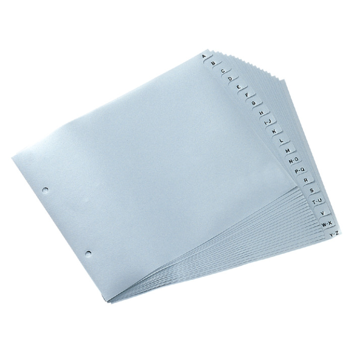 Ordner alfabet Quantore 2-gaats 18x23 PP grijs