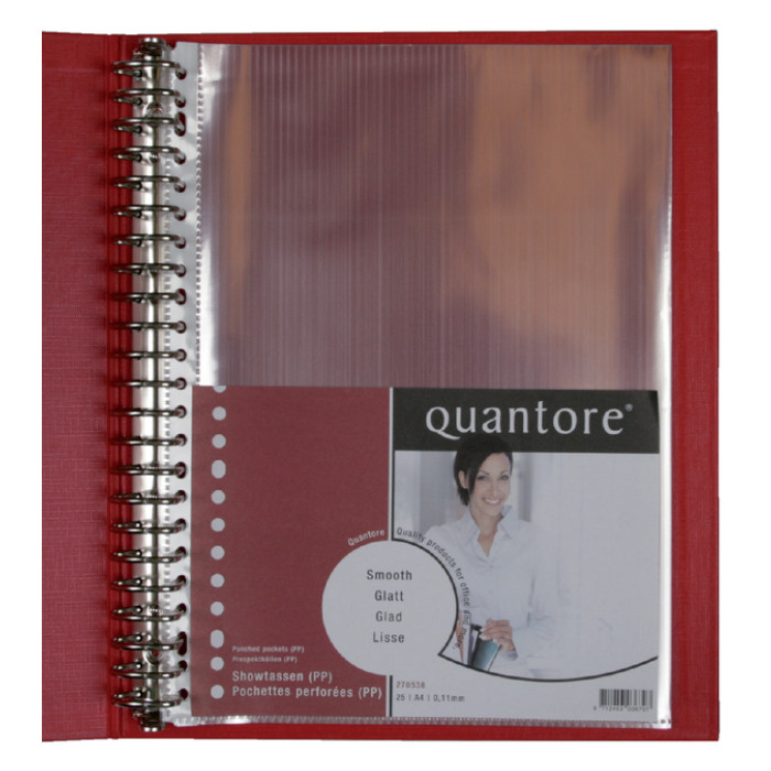 Showtas Quantore A4 23-gaats PP 0.11 glad 25 stuks