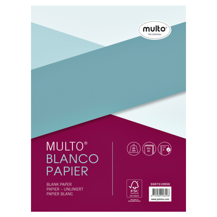 Interieur Multo 17-gaats blanco 80gr 50 vel