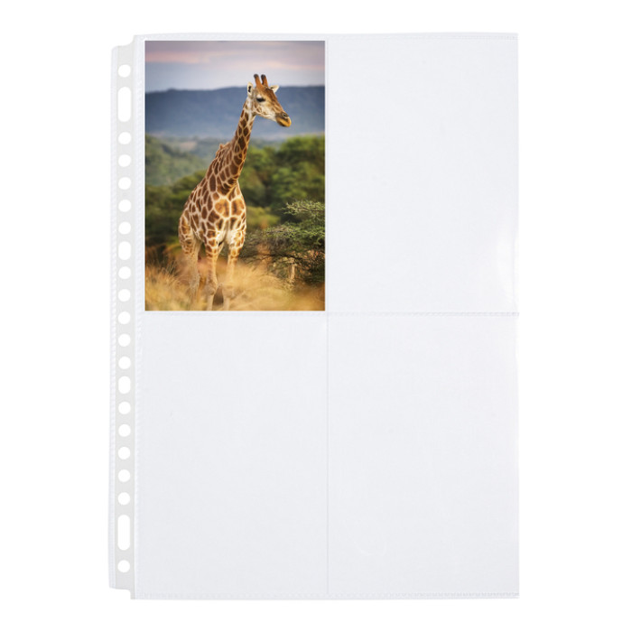 Fototas Multo A4 23-gaats 4-vaks 10X15cm PP transparant 10 stuks