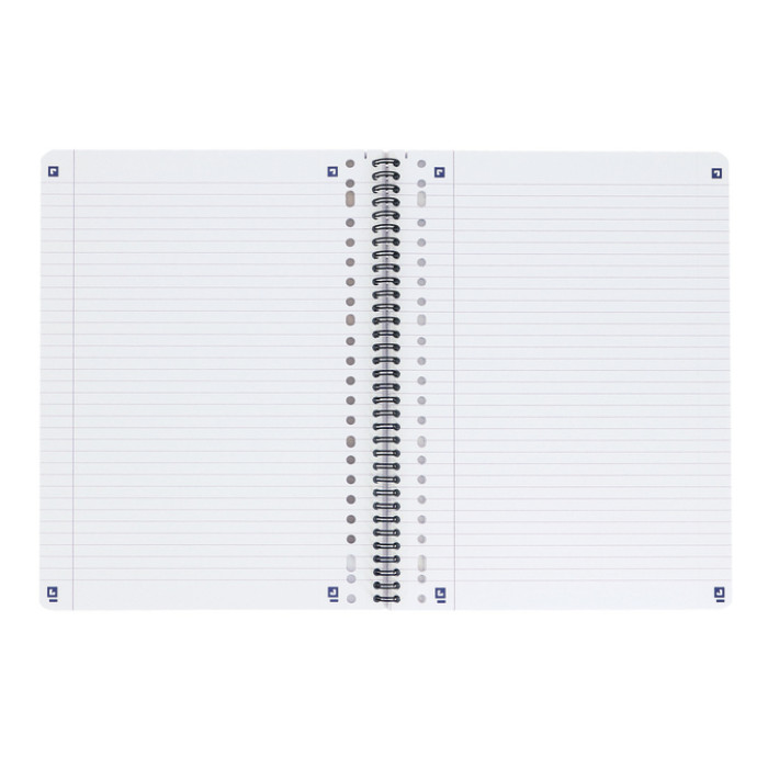 Collegeblok Oxford School A4+ lijn 23-gaats 160 pagina's 80gr zwart