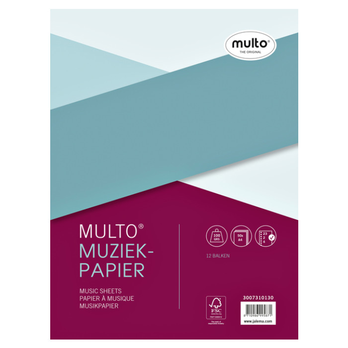 Interieur Multo muziekpapier A4 23-rings 50 vel