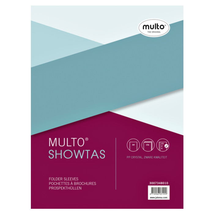 Showtas Multo A4 23-gaats PP 0.14mm glad 10 stuks