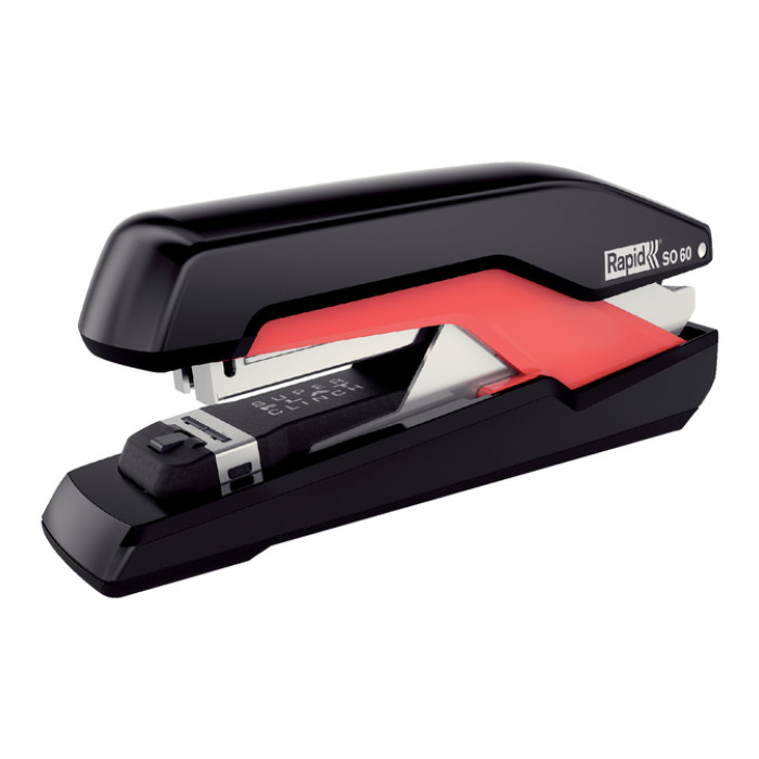 Bureaunietmachine Rapid Supreme fullstrip S1O60 60 vel zwart/rood