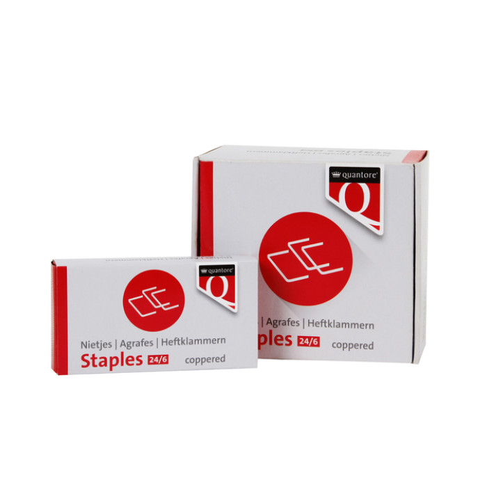 Nieten Quantore 24/6 verkoperd 1000 stuks