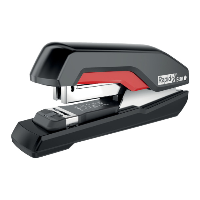 Bureaunietmachine Rapid Supreme fullstrip S50 50 vel zwart/rood