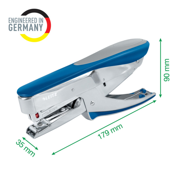 Niettang Leitz bovenlaadmodel P3 30 vel blauw