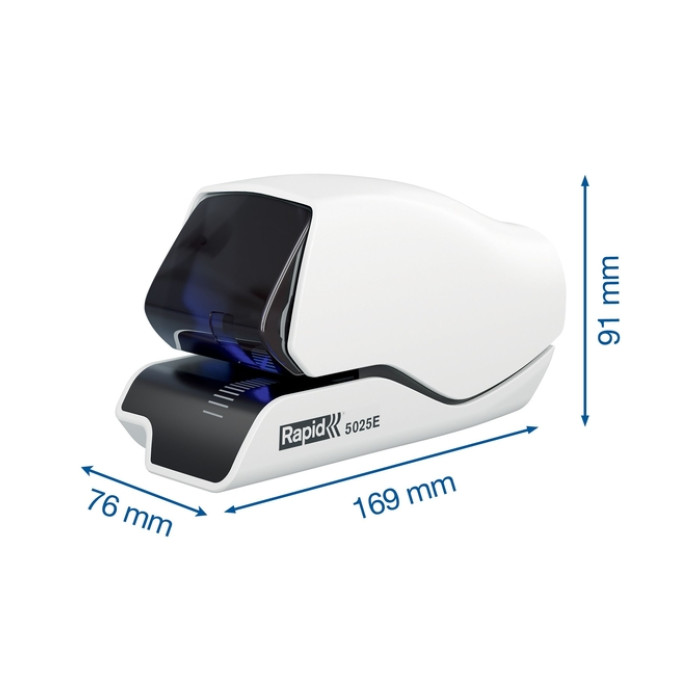 Nietmachine Rapid Supreme contactloos elektrisch 5025e 25 vel wit