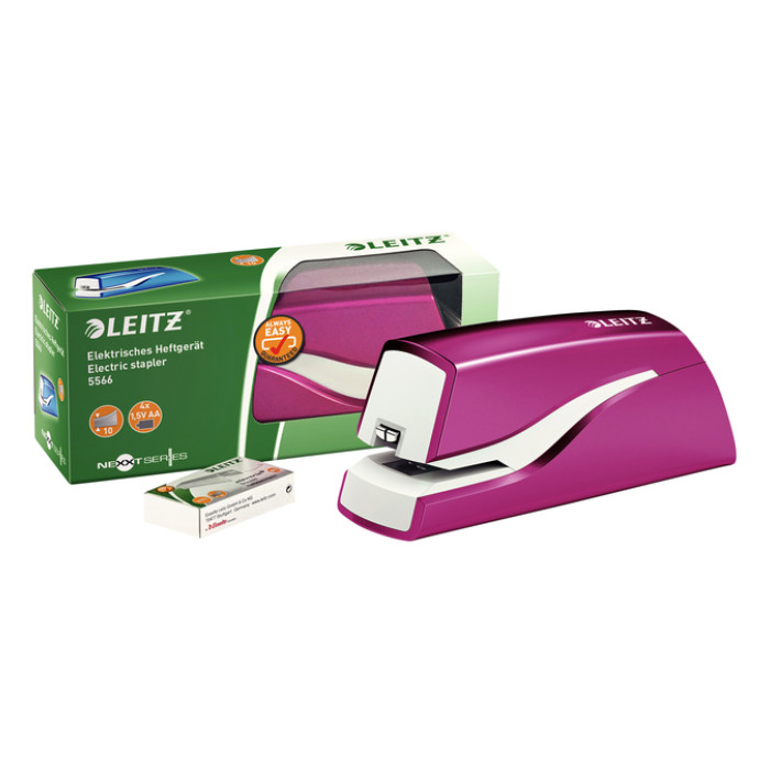 Nietmachine Leitz NeXXt WOW contactloos 10 vel roze