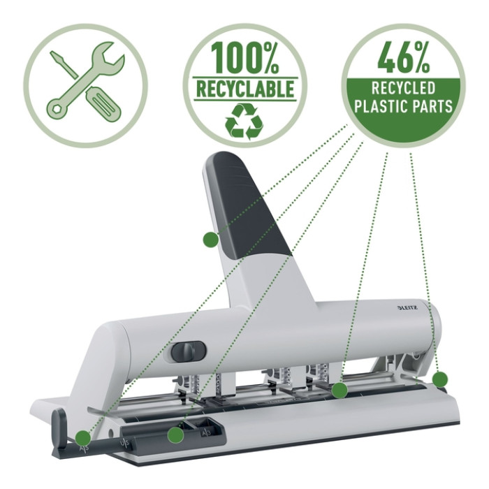 Perforator Leitz 5114 AKTO variabele multi zilver