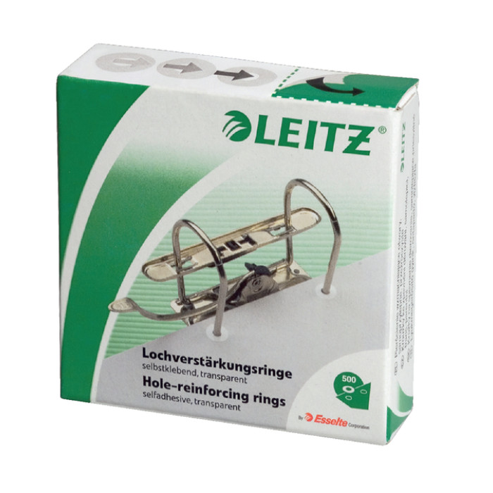 Versterkingsringen Leitz 1706 kunststof transparant 500 stuks