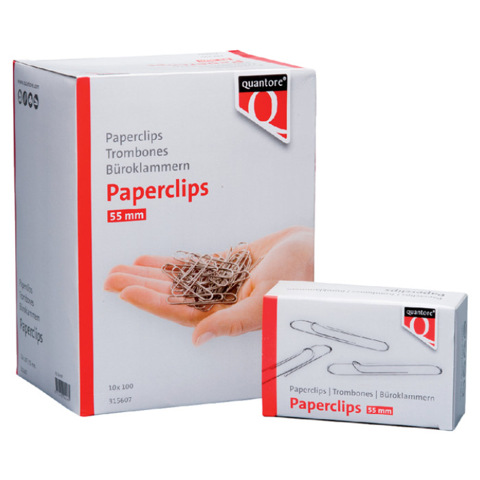 Paperclip Quantore R50 55mm lang 100 stuks