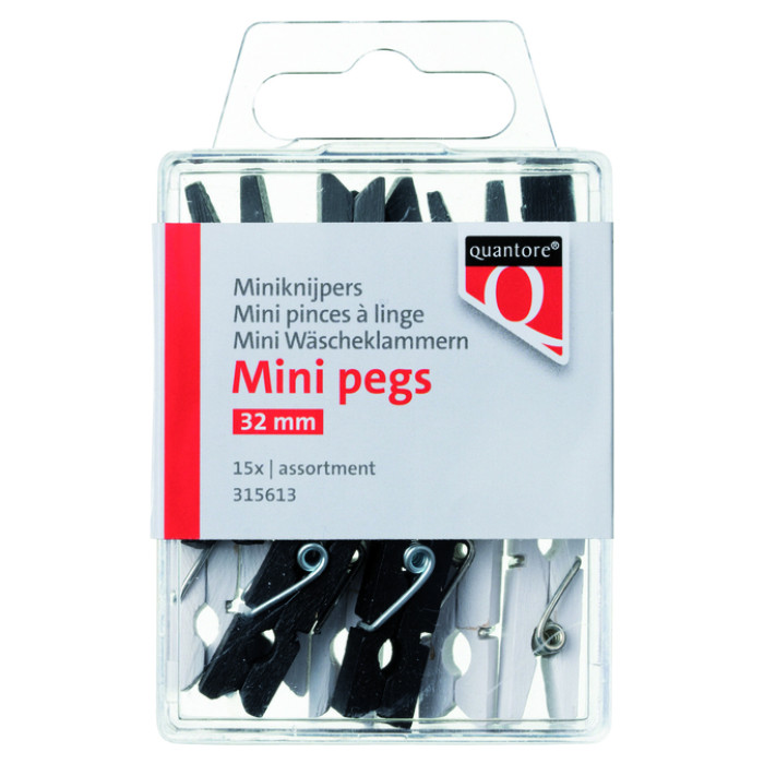 Miniknijper Quantore blister 34mm assorti 15 stuks