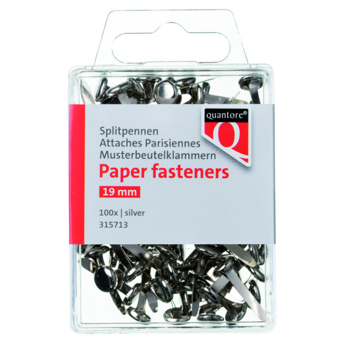 Splitpen Quantore blister 19mm zilver 100 stuks