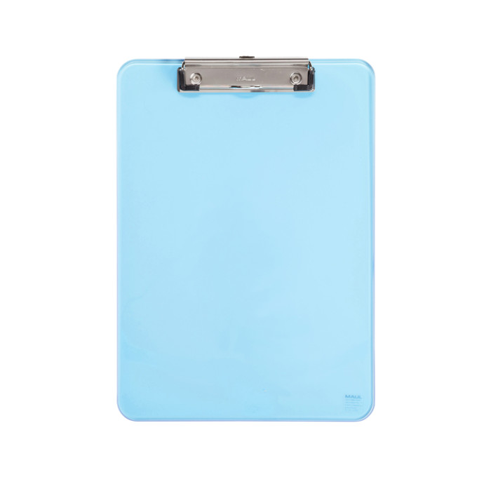 Klembord MAUL A4 staand transparant PS neon blauw
