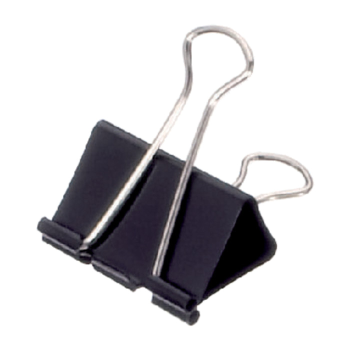 Papierklem MAUL 213 Foldback 40mm zwart 12 stuks