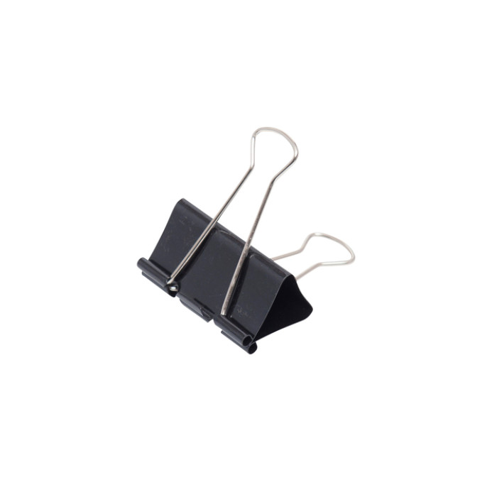 Papierklem MAUL 213 foldback 50mm zwart 12 stuks