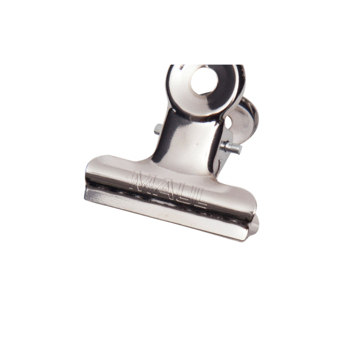 Papierklem MAUL Bulldog 30mm capaciteit 10mm zilver 10 stuks
