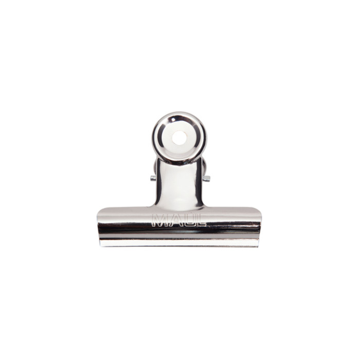 Papierklem MAUL Bulldog 70mm capaciteit 40mm zilver 5 stuks