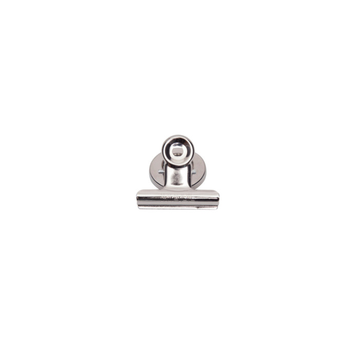Papierklem MAUL Bulldog met magneet 40mm zilver 2 stuks