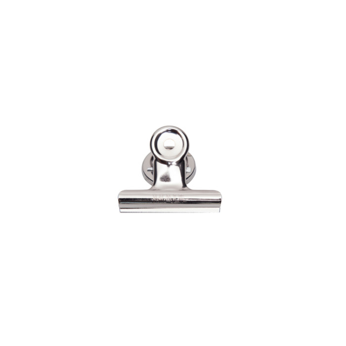 Papierklem MAUL Bulldog met magneet 52mm zilver 2 stuks