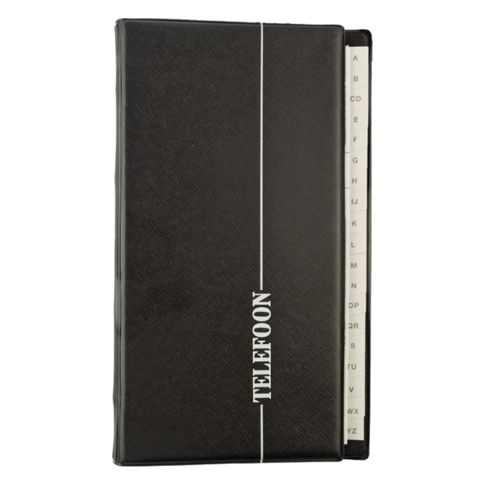 Telefoonalbum Kangaro 215x130mm A-Z 4-rings zwart