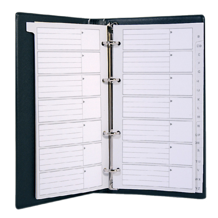 Telefoonalbum Kangaro 215x130mm A-Z 4-rings zwart