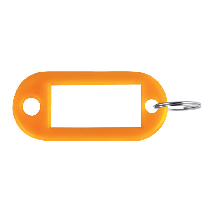 Sleutellabel Pavo kunststof oranje 100 stuks