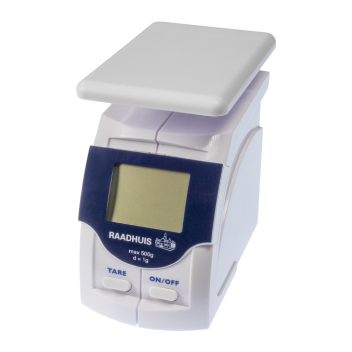 Briefweger Raadhuis tot 500 gram kunststof wit