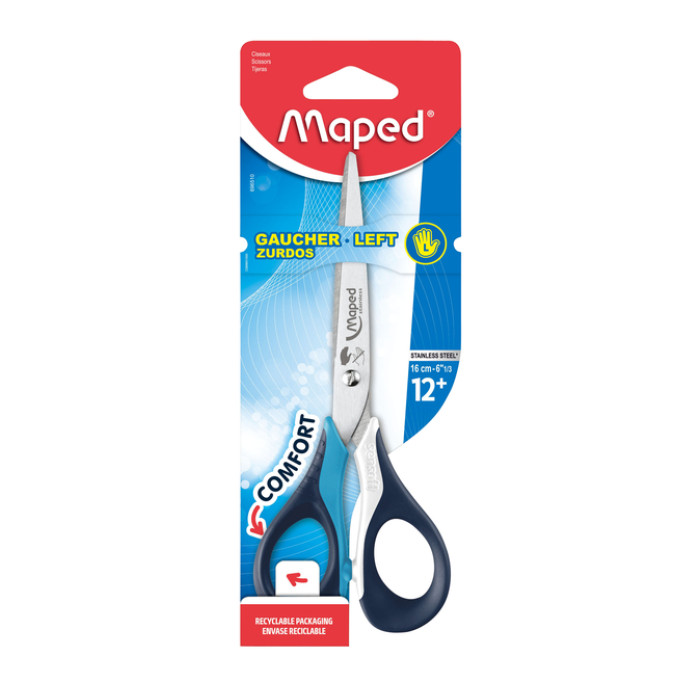 Schaar Maped Sensoft 16cm links assorti