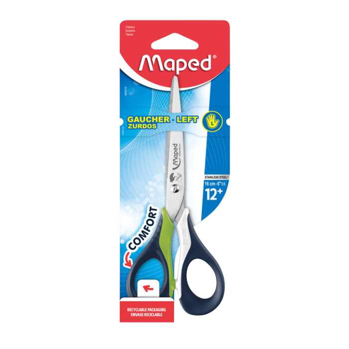 Schaar Maped Sensoft 16cm links assorti