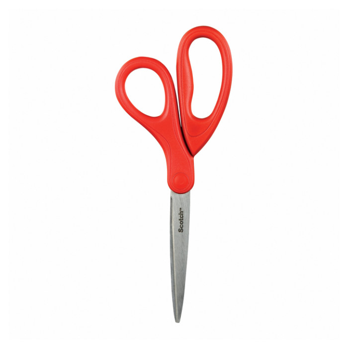 Schaar Scotch 18cm universeel rood blister