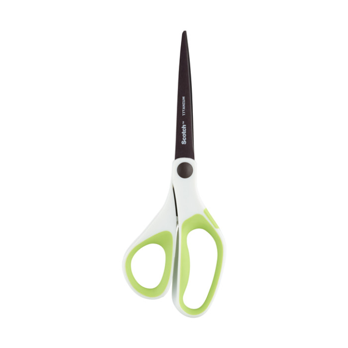 Schaar Scotch 20cm titanium met groot oog groen blister