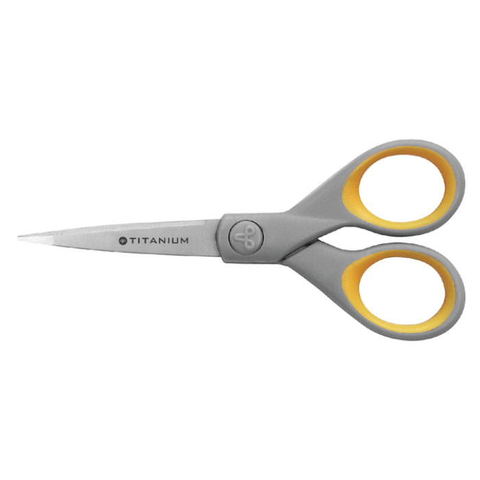 Kantoorschaar Westcott 130mm met softgrip titanium