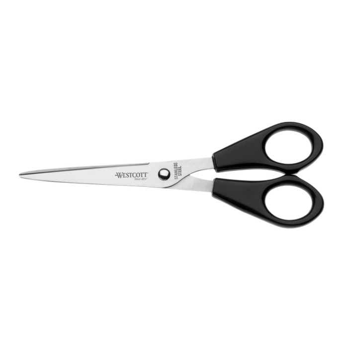 Kantoorschaar Westcott 155mm met kunststof grip rvs