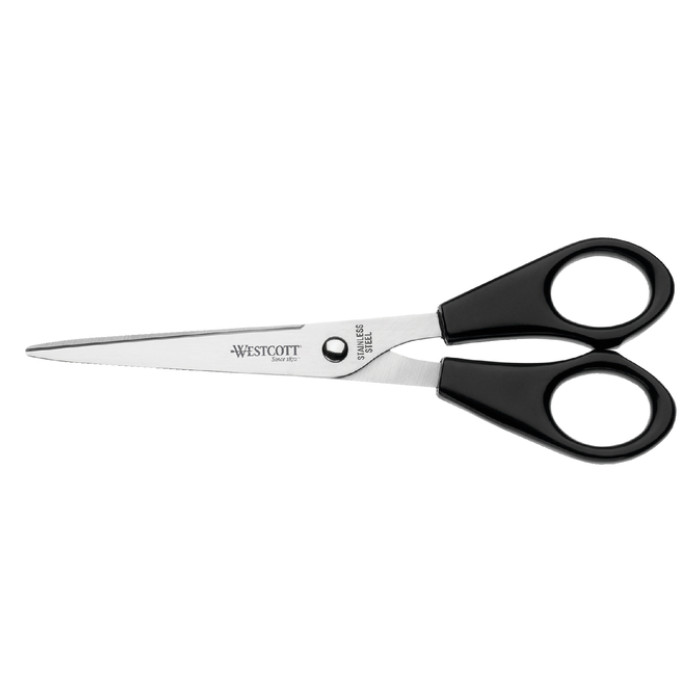 Kantoorschaar Westcott 155mm met kunststof grip rvs