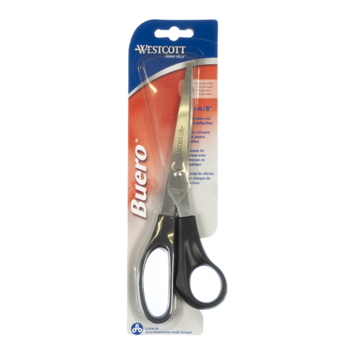 Kantoorschaar Westcott 210mm met kunststof grip rvs