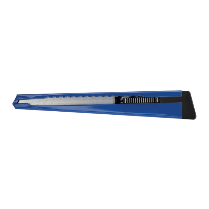 Snijmes Westcott office 9mm met schuifsluiting en metalen houder blauw