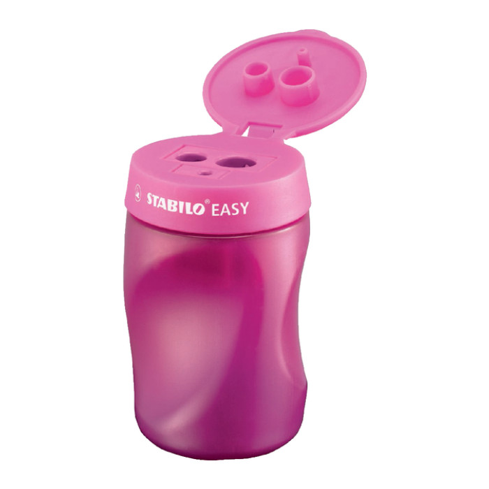 Puntenslijper STABILO Easy 4502 3 in 1 rechtshandig roze