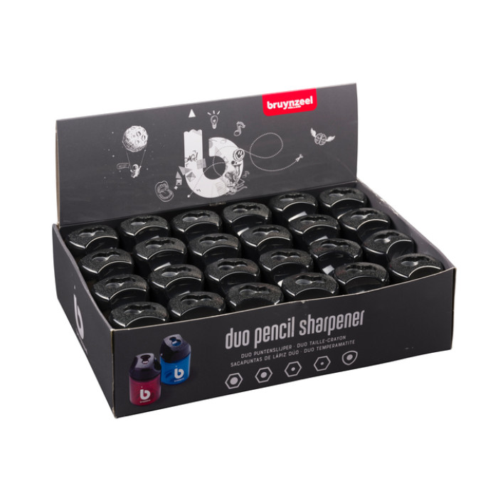 Puntenslijper Bruynzeel Teens display à 24 stuks assorti