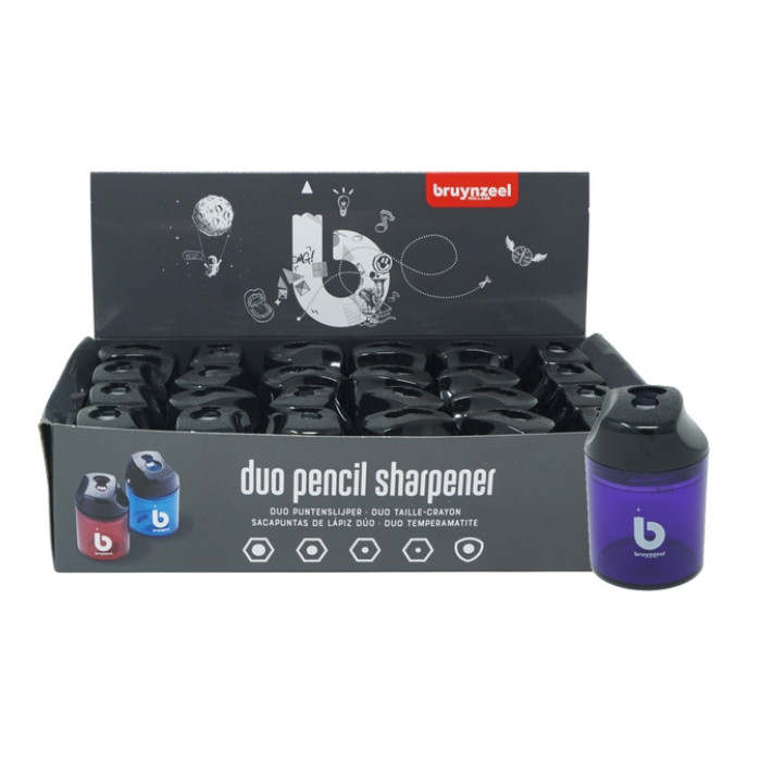 Puntenslijper Bruynzeel Teens display à 24 stuks assorti