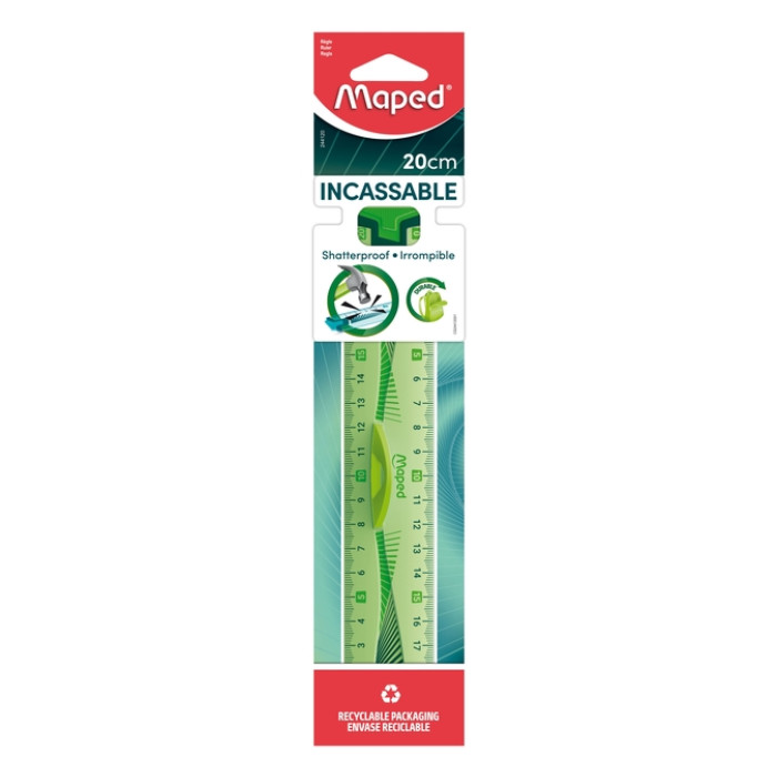 Liniaal Maped Flex met grip 20cm assorti