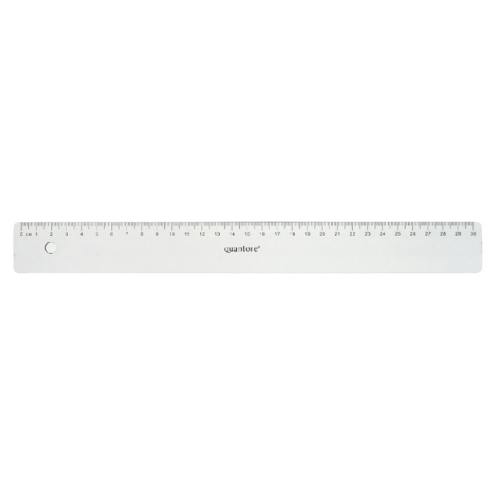 Liniaal Quantore 30cm kunststof transparant