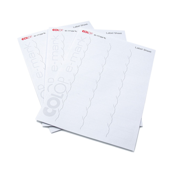 Label Colop E-mark 48x18mm 300 stuks wit