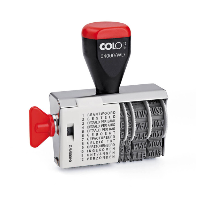 Woord-datumstempel Colop 04000/WD 12 teksten