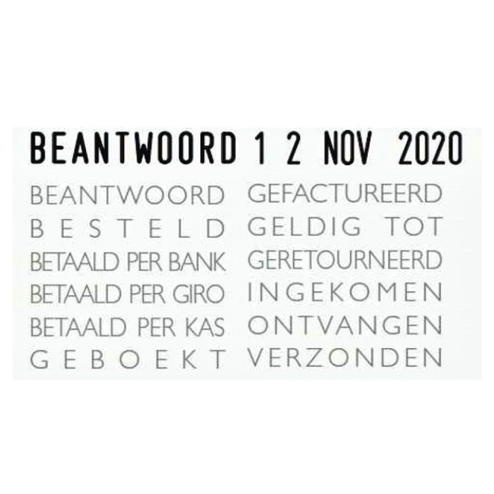 Woord-datumstempel Colop 04000/WD 12 teksten