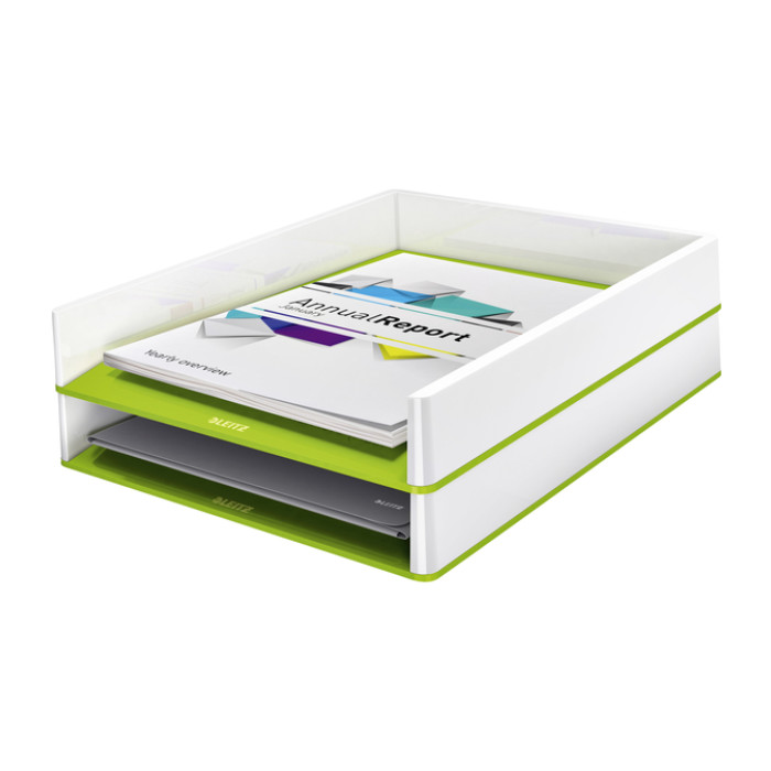 Brievenbak Leitz WOW A4 wit/groen