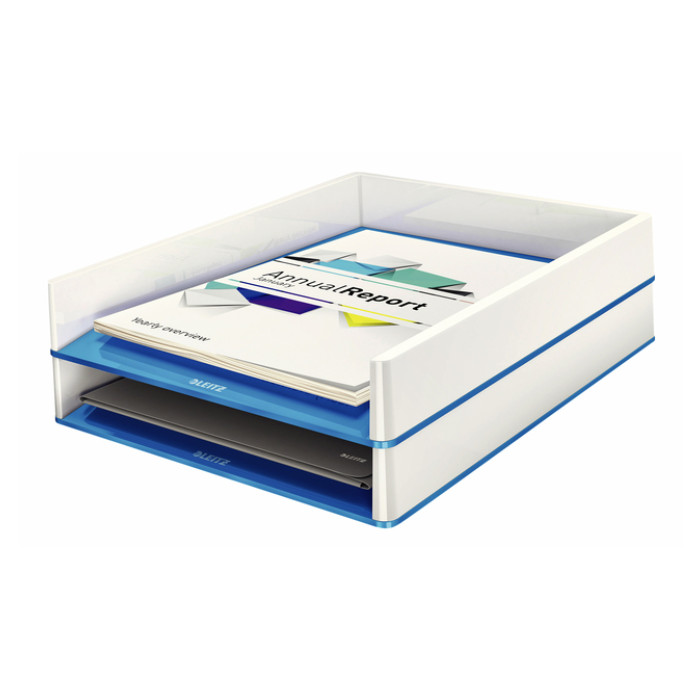 Brievenbak Leitz WOW wit/blauw